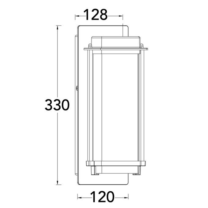 Lutec Aquarius LED 600 Lumen Modern Porch Wall Lamp w/ Seeded Glass (Open Box)