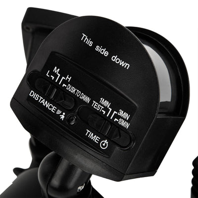 Lutec Outdoor Dual Head Floodlight Home Security Motion Sensor Light, Black