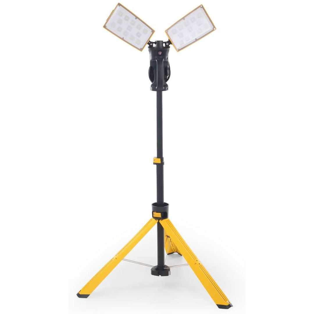 9000 Lumen Rotating Dual Head LED Adjustable Portable Work Light w/ Stand (Used)