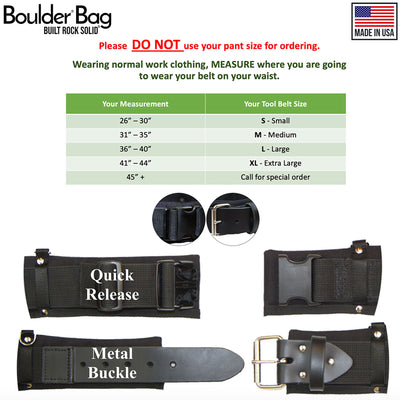 Boulder Bag Ultimate Comfort Combo 104 Electrician Tool Belt, 36-40", Green
