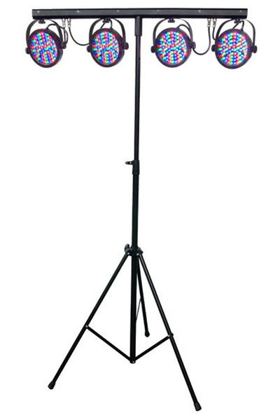 (2) Chauvet DJ MINI-4BAR LED Mobile Stage Wash Light Systems w/Footswitch & Bag