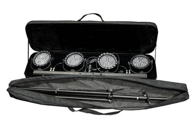 (2) Chauvet DJ MINI-4BAR LED Mobile Stage Wash Light Systems w/Footswitch & Bag