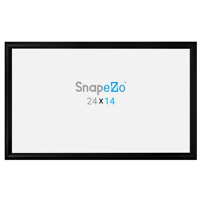 SnapeZo Aluminum Front Snap Poster Frame, Black, 14 x 24 Inches (Open Box)