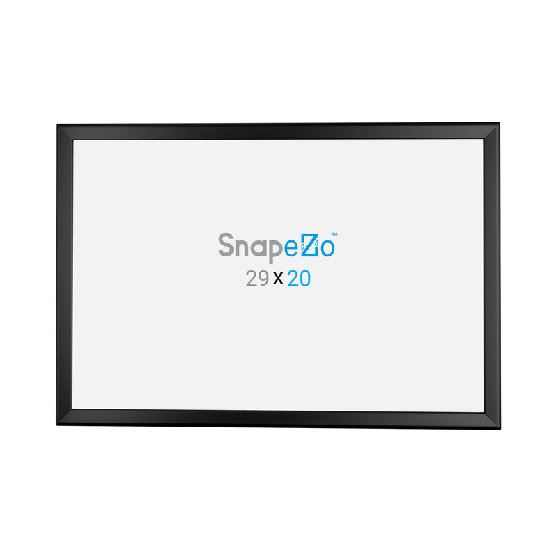 SnapeZo Aluminum Metal Front Loading Snap Poster Frame, Black, 20 x 29 Inches