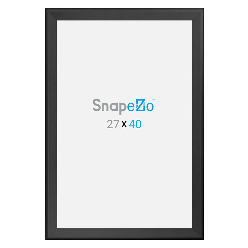 SnapeZo Aluminum Metal Front Loading Snap Poster Frame, Black, 27 x 40 Inches
