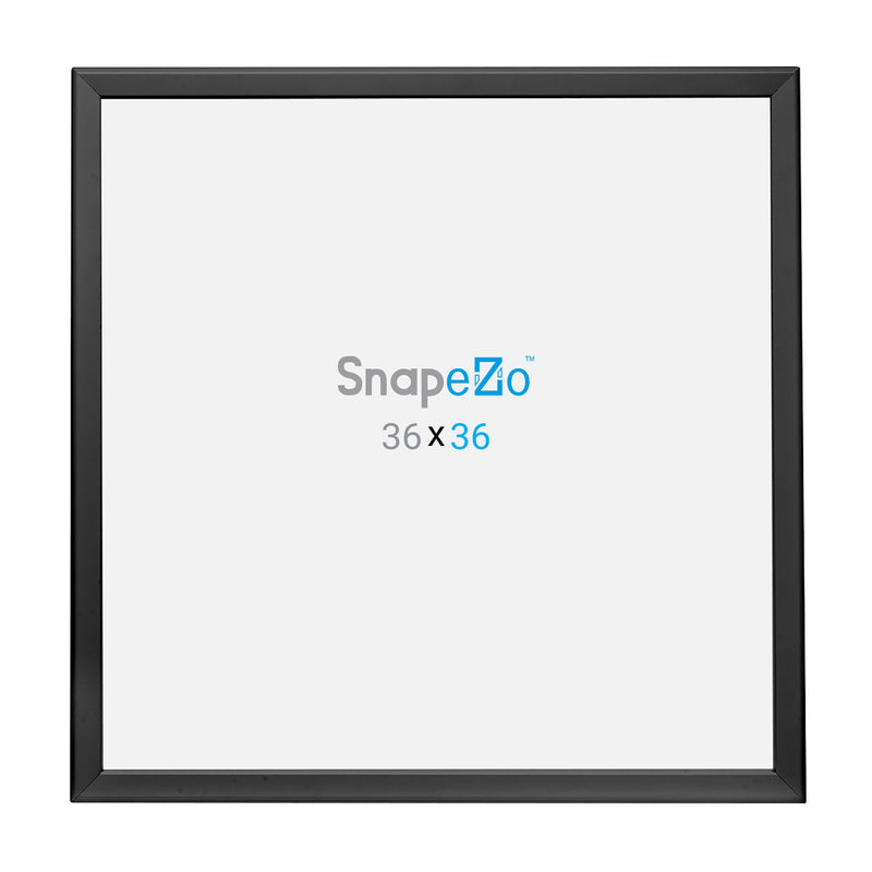 SnapeZo Aluminum Metal Front Loading Snap Poster Frame, Black, 36 x 36 Inches