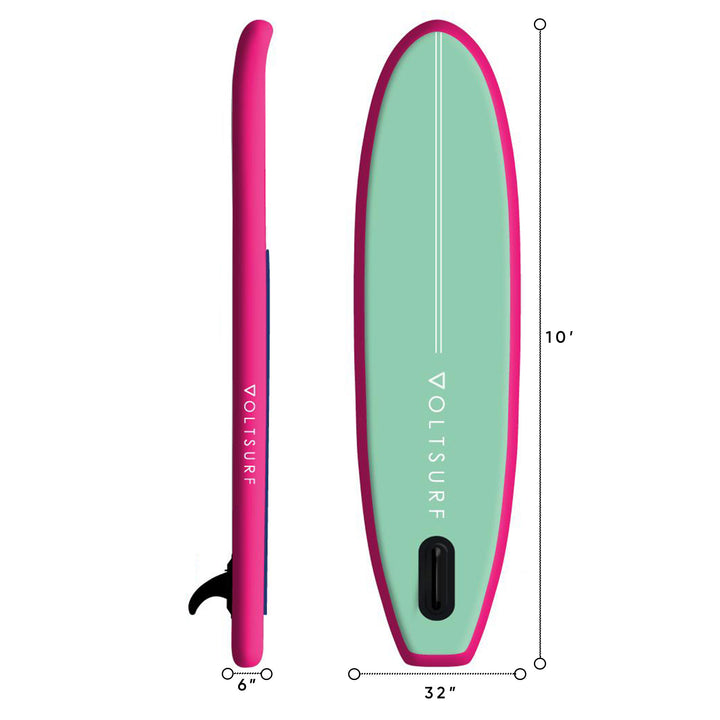 VoltSurf 10 Ft Class Act Inflatable SUP Stand Up Paddle Board Kit (Open Box)