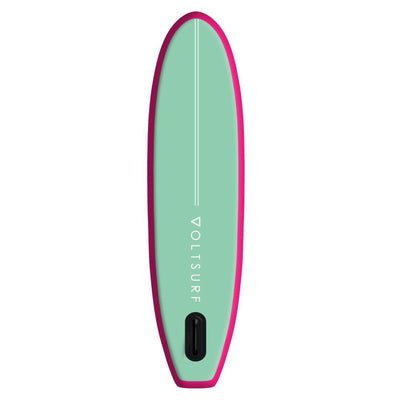 VoltSurf 10 Ft Class Act Inflatable Stand Up Paddle Board Kit, Pink Rail (Used)