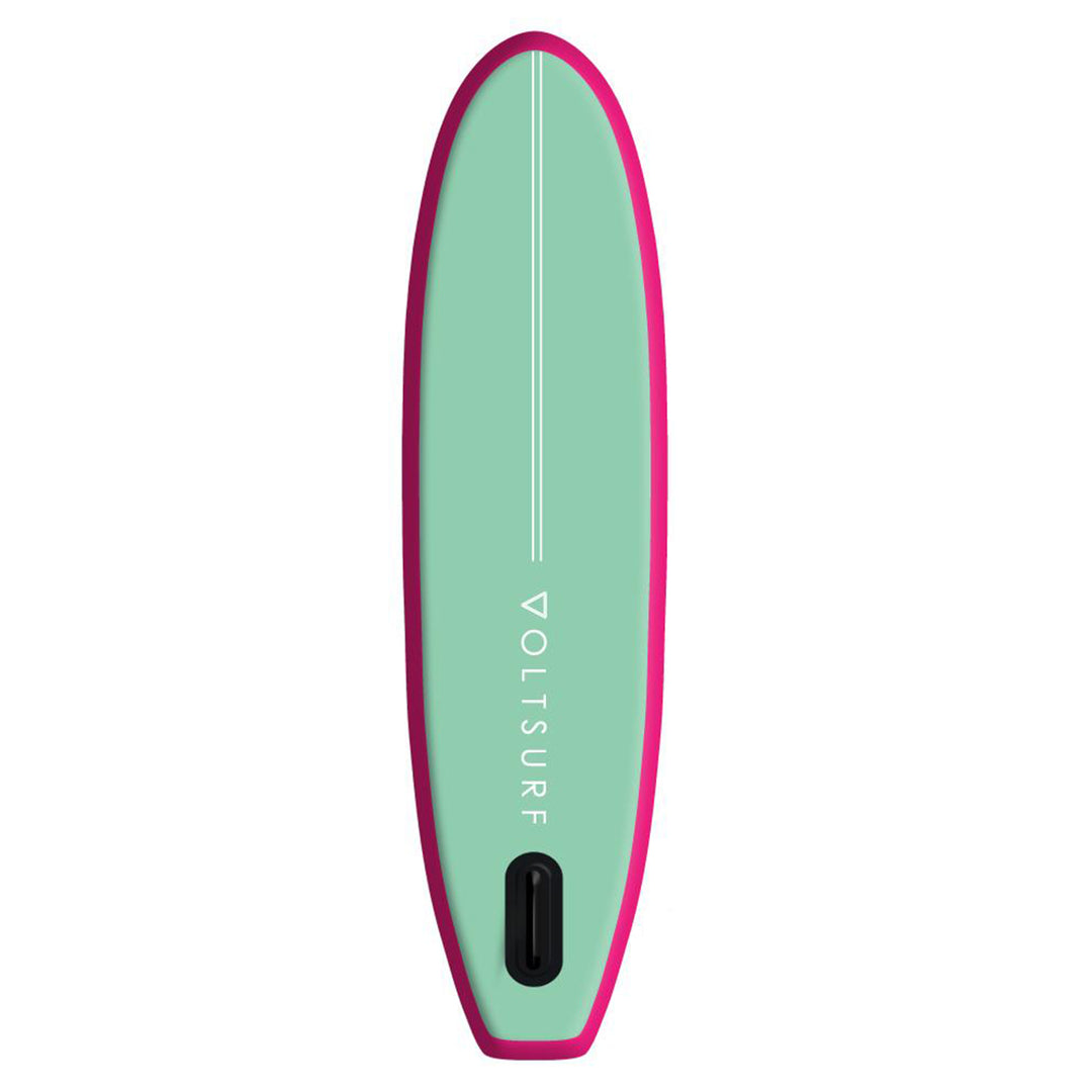 VoltSurf 10 Foot Class Act Inflatable SUP Stand Up Paddle Board Kit, Pink Rail