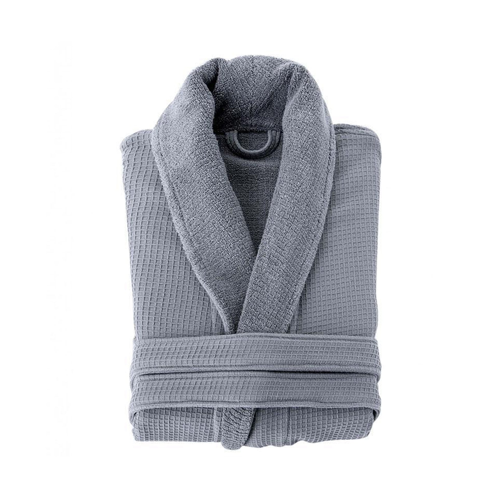 Grund Ocean Isle 100 Percent Organic Turkish Cotton Bathrobe, Large, Slate Gray - VMInnovations