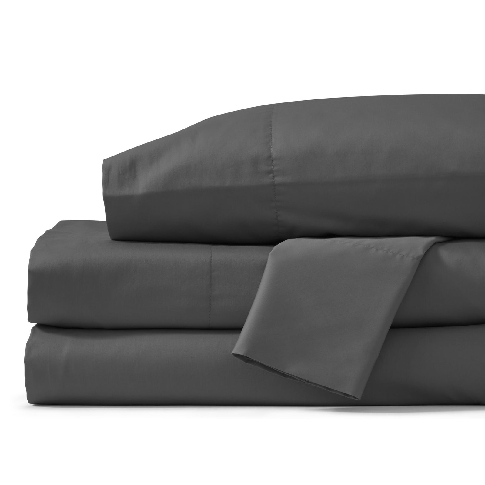 Grund Savannah Collection Organic Cotton Bed Sheets, Queen, Gray (Open Box) - VMInnovations