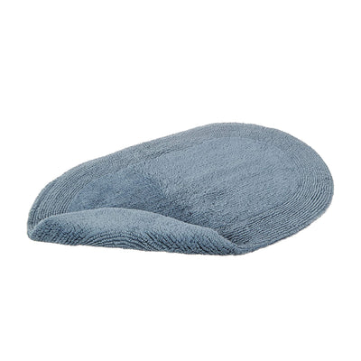 Grund Puro Organic Cotton 34 x 21 Inch Oval Luxury Bath Rug, Sea Blue (Used)