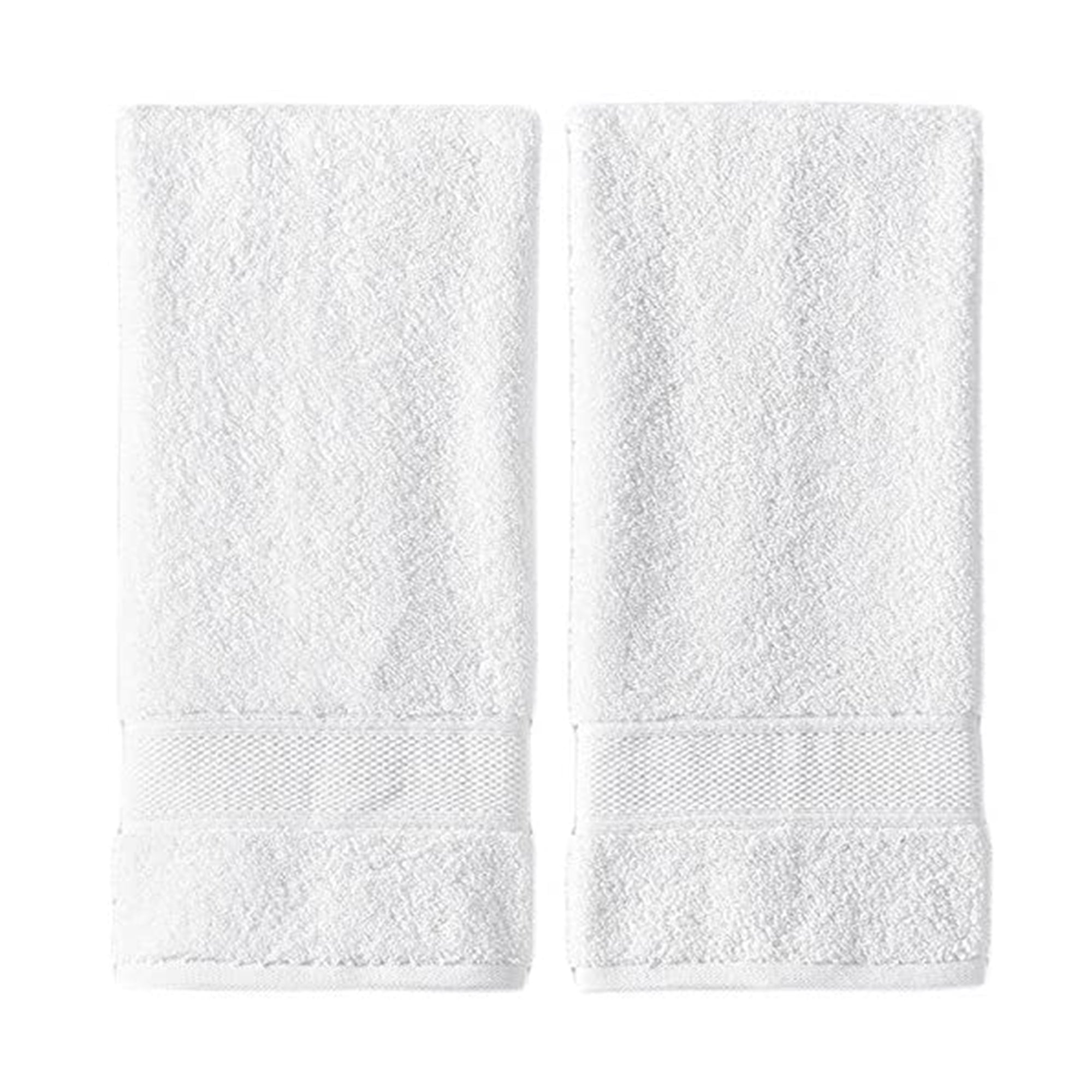 Grund Pinehurst Series Organic Cotton 16 x 30 Inch Hand Towels, Set of 2, White (Used)