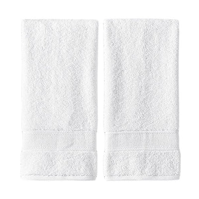 Grund Pinehurst Series Organic Cotton 16 x 30 Inch Hand Towels, Set of 2, White (Used)