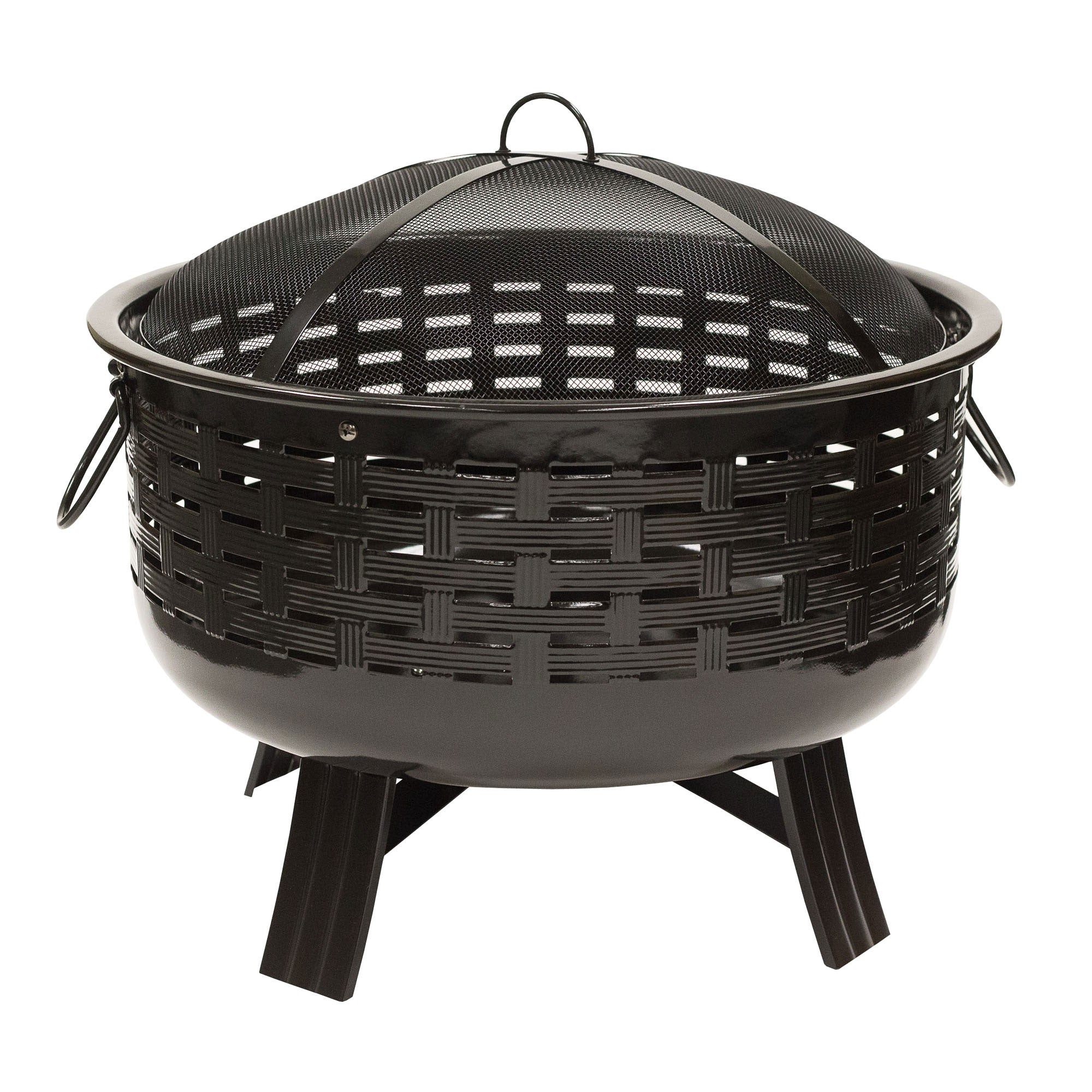 Landmann Fireglow 28 Inch Open Weave Patio Wood Burning Fire Pit (Damaged)