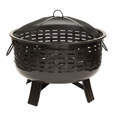 Landmann Fireglow 28 Inch Open Weave Patio Wood Burning Fire Pit (Damaged)