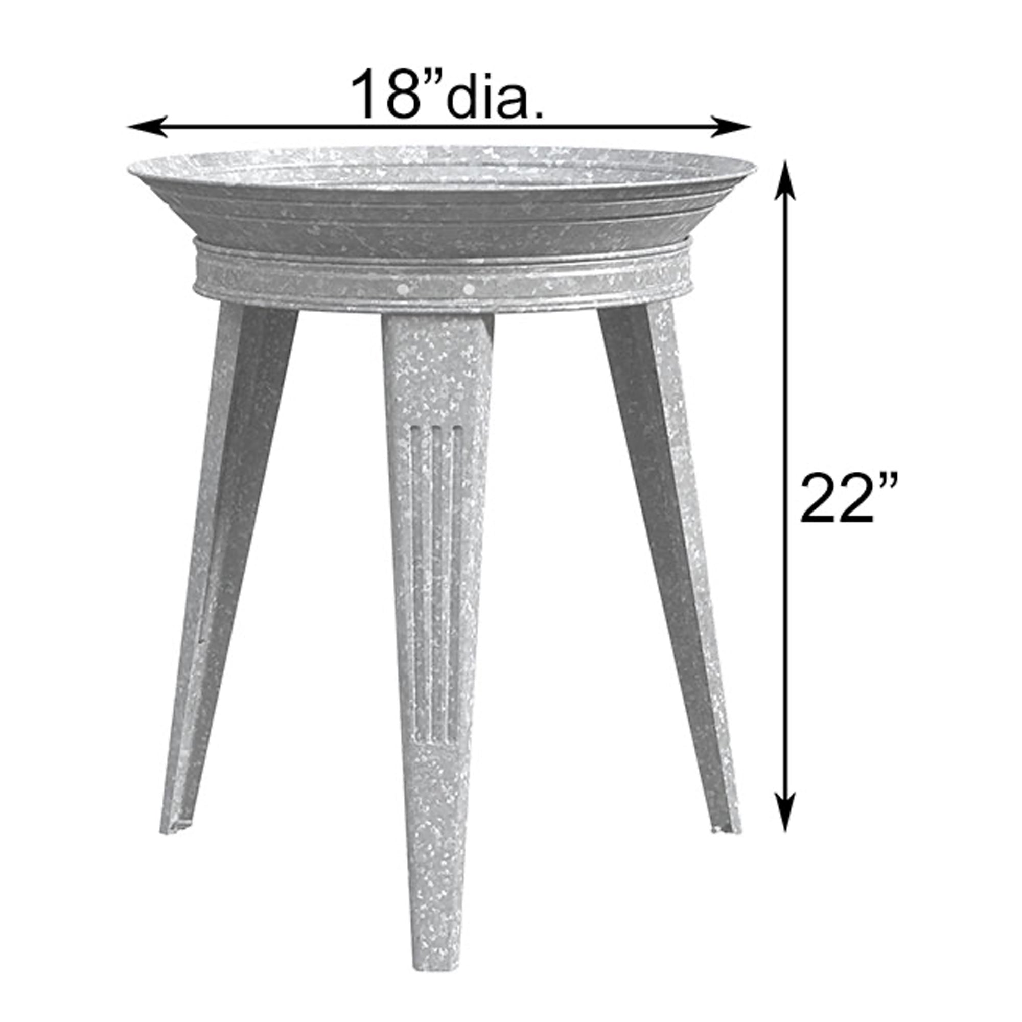 Panacea 82930 Galvanized Vintage Style Metal Bird Bath & Stand (For Parts) - VMInnovations