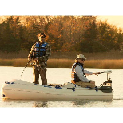 Sea Eagle SE9K Inflatable 4 Person Motormount Boat Package with Removable Floor