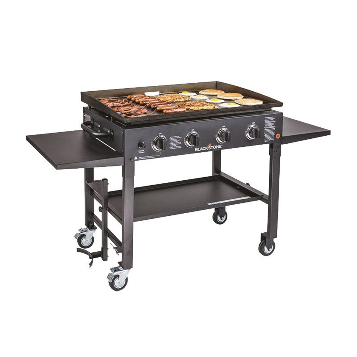 Blackstone 36 Inch 4 Burner Griddle Cooking Station with Storage Rack (Open Box)