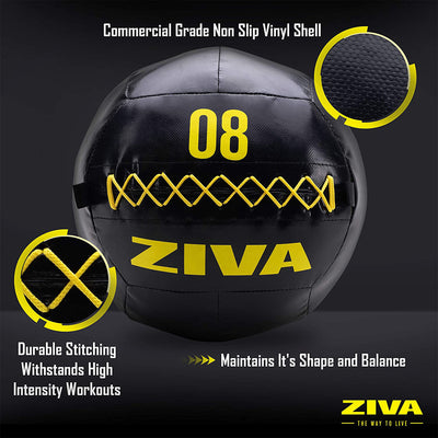 ZIVA Commercial Grade 13.7" Soft High Performance Training Wall Ball, 6 Pounds