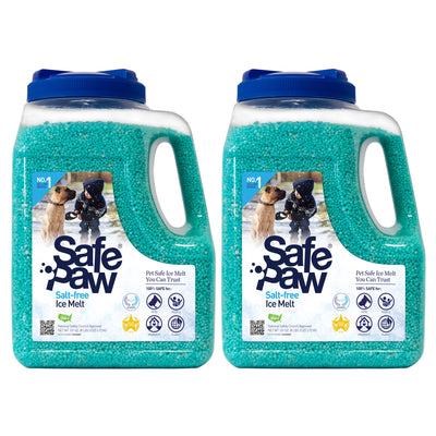 Safe Paw Pet Friendly Concrete Safe Salt Free Ice Melt Pellets, 8 Lb Jug, 2 Pack