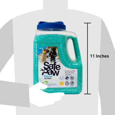 Safe Paw Pet Friendly Concrete Safe Salt Free Ice Melt Pellets, 8 Lb Jug, 2 Pack