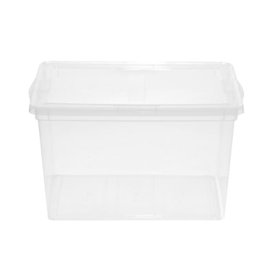 IRIS USA 55 Quart Snap Top Stackable Plastic Storage Box Container, Pack of 5