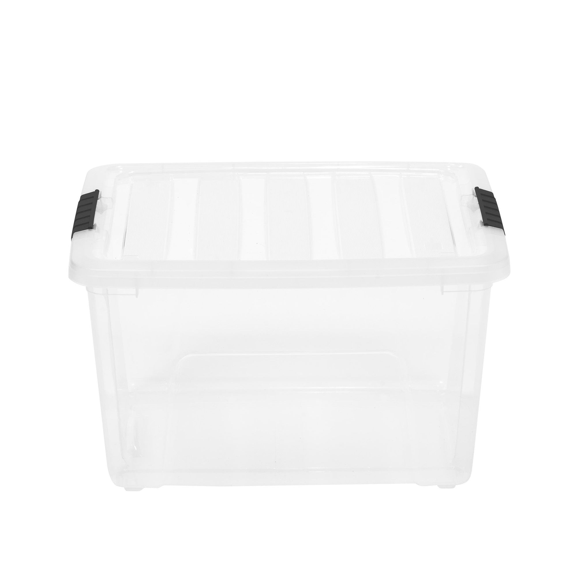 IRIS USA 38 Quart Stack and Pull Nesting Latching Storage Container, Set of 5