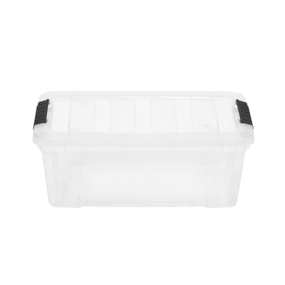 IRIS USA 13 Quart Stack and Pull Nesting Latching Storage Container, Set of 8