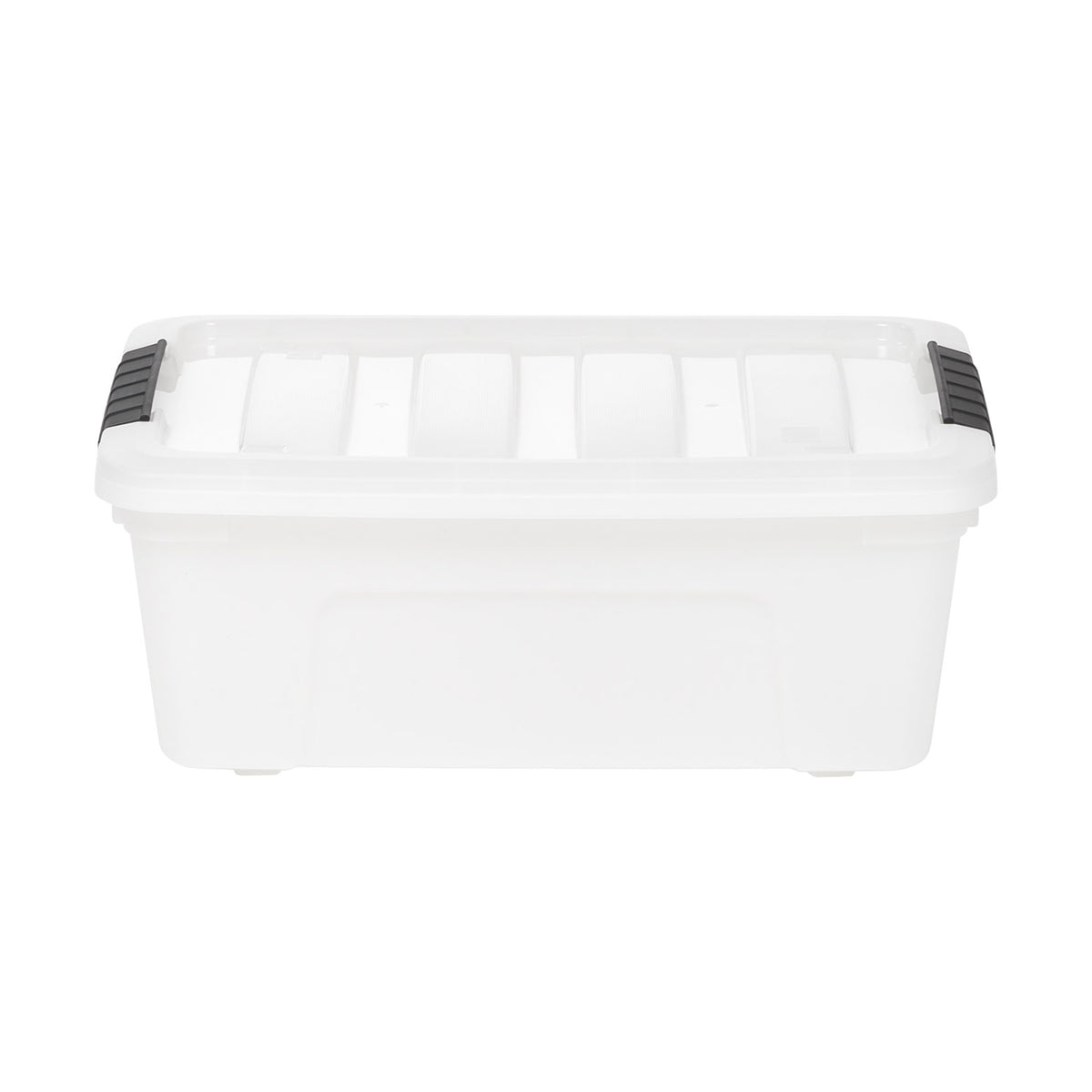 IRIS USA 13 Quart Stack and Pull Latching Storage Container, Opaque, Set of 8