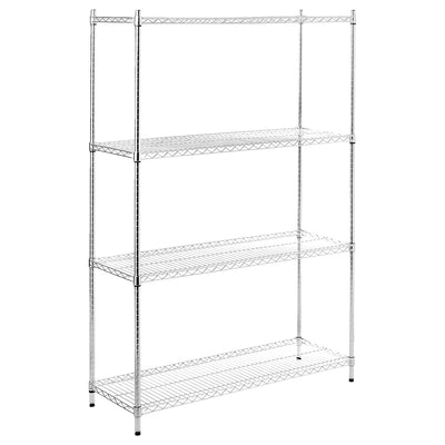 IRIS USA Heavy Adjustable 4 Shelf Wire Organization & Storage Unit (Open Box)