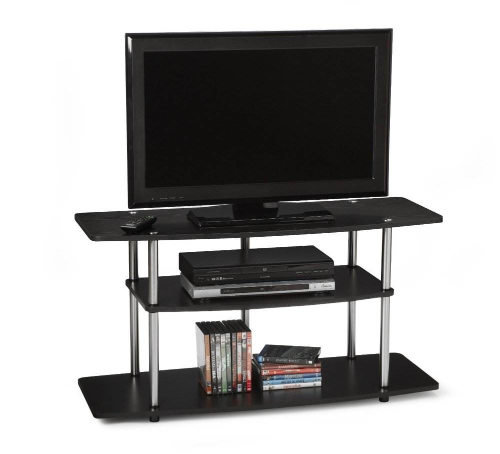 Convenience Concepts 42" Black Wood 3-Tier LCD TV Stand