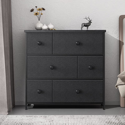 REAHOME 6 Drawer Steel Frame Bedroom Storage Organizer Chest Dresser (Used)