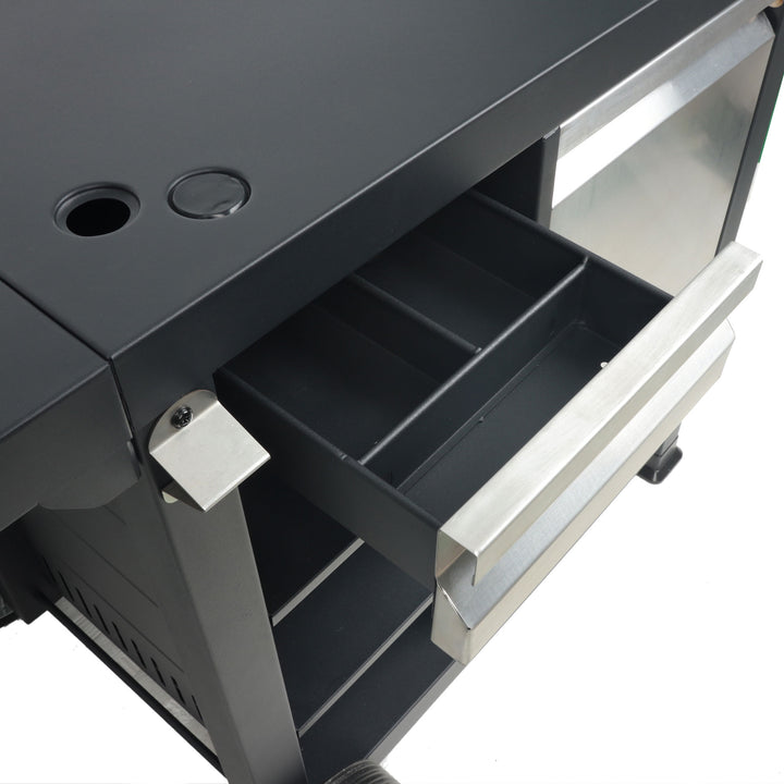 Universal Rolling Prep Cart for Portable Outdoor Griddle & Grills (Open Box)