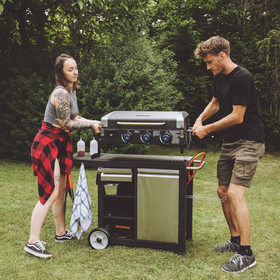 Razor Universal Rolling Prep Cart for Outdoor Griddle and Grills (For Parts) - VMInnovations
