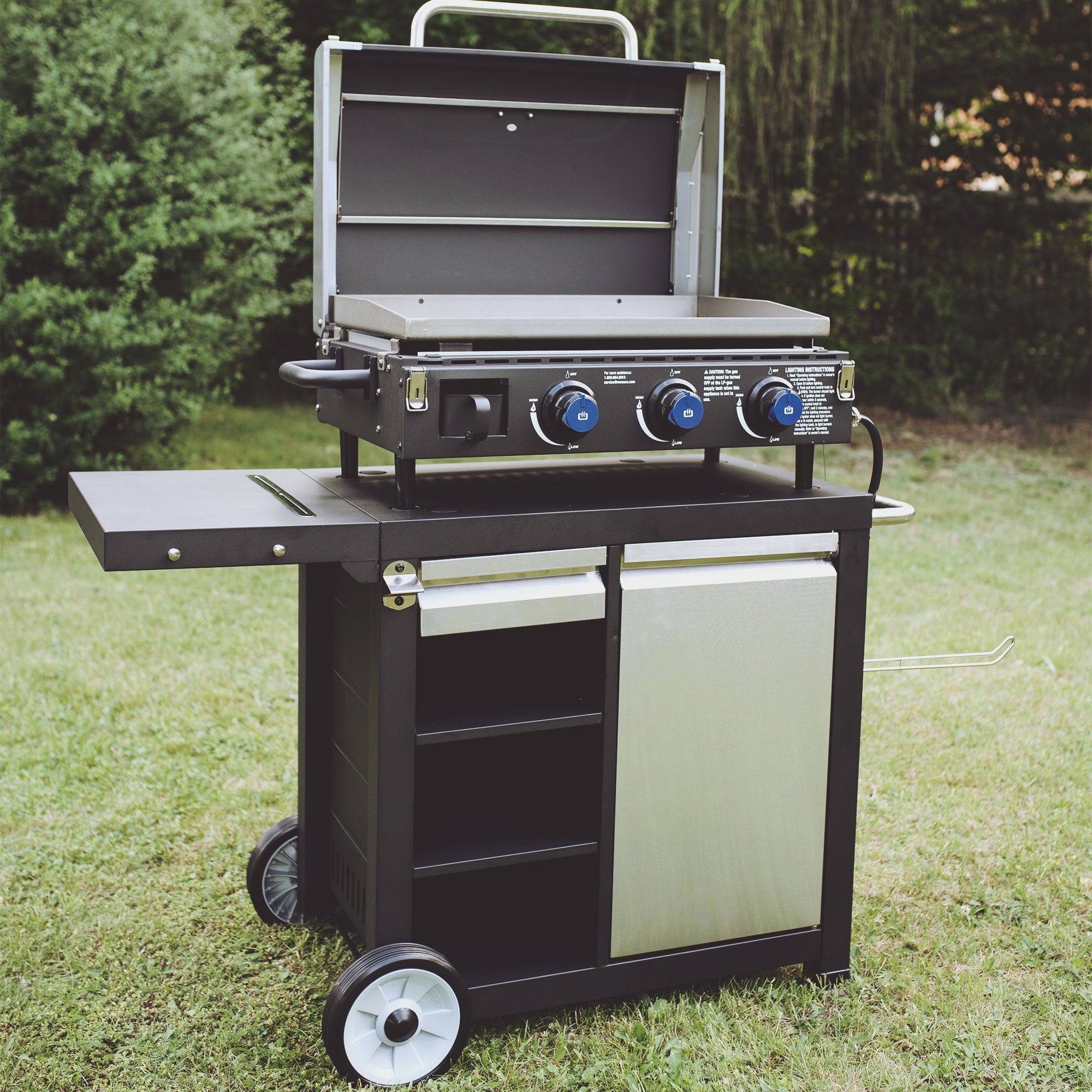 Razor Universal Rolling Prep Cart for Outdoor Griddle and Grills (For Parts) - VMInnovations