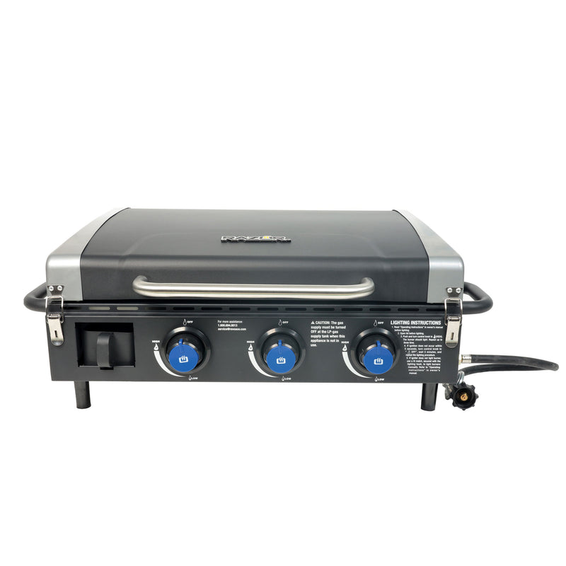 Razor 34.5" 3-Burner Tabletop Griddle for Backyard Cooking and Camping (Used)