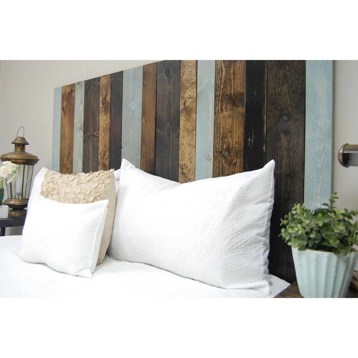 Barn Walls Handcrafted Floating Hanger 3 Panel Headboard, Queen (Open Box)