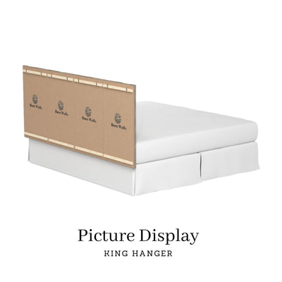 Barn Walls Floating Hanger 3 Panel Wall Headboard, Whitewash, Queen (Open Box)