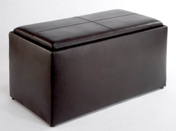 Sheridan Modern Espresso Storage Bench & Two Ottomans