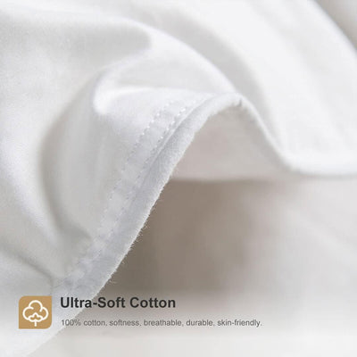 DWR Queen Sized 90 x 90” Breathable Duvet Insert for Bedding, White (Used) - VMInnovations