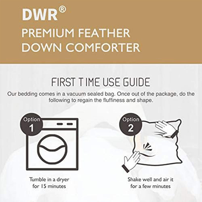 DWR Queen Sized 90x90” Breathable Duvet Insert for All Season, White (Open Box)