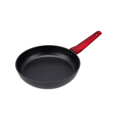 Hamilton Beach 10 Inch Non Stick Forged Aluminum Skillet Frying Pan, Black & Red