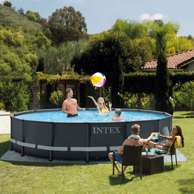 Intex 14' x 42" Ultra XTR Frame Above Ground Pool Set with 3 In Chlorine Tablets - VMInnovations