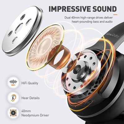 OneOdio A30 Noise Cancelling Headphones and T8 USB Gaming Headset with Lights