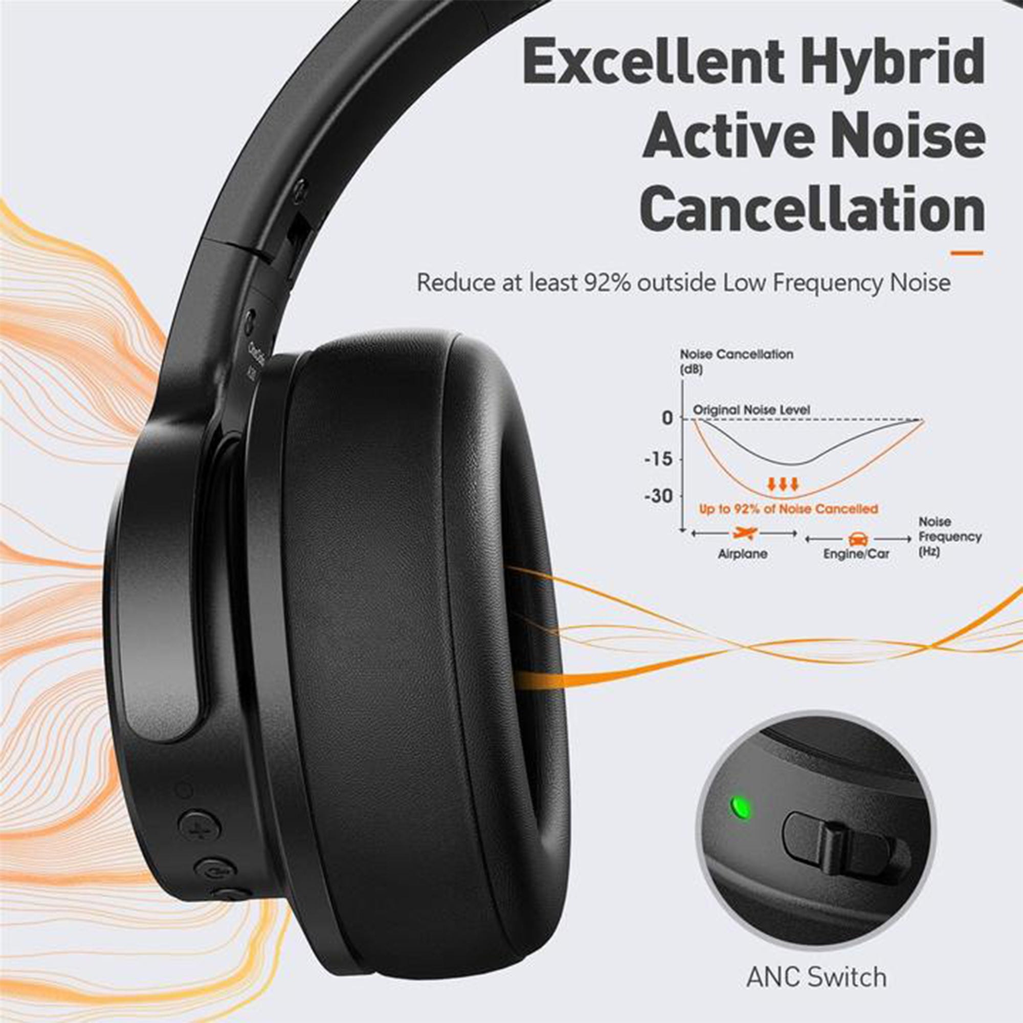 OneOdio A30 Noise Cancelling Headphones and T8 USB Gaming Headset with Lights