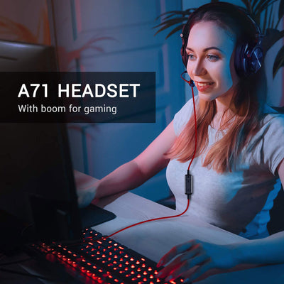 OneOdio A71 Studio Gaming Wired Over Ear Headphones w/Mic, Black (For Parts) - VMInnovations
