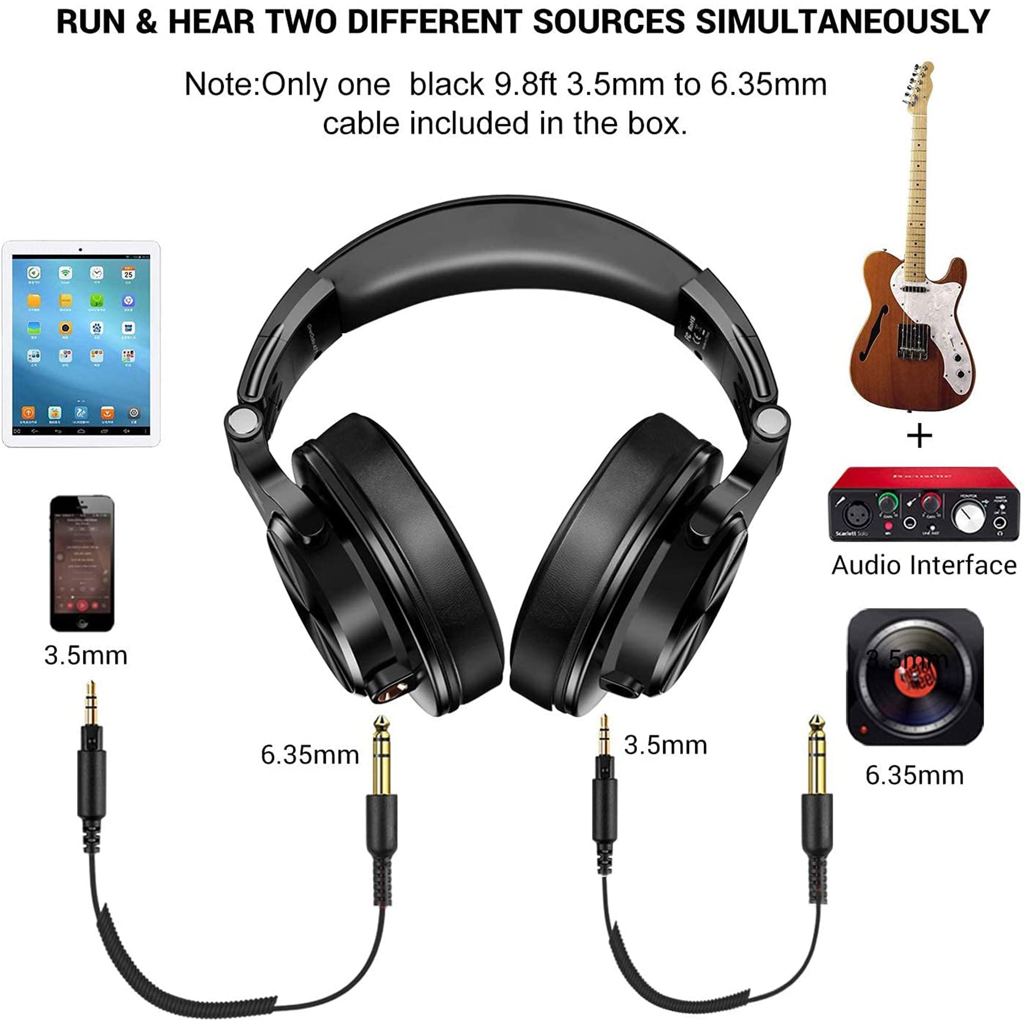 OneOdio Studio Gaming Portable Wired Over Ear Headphones w/ Boom Mic (Open Box) - VMInnovations
