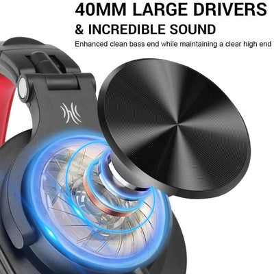 OneOdio Studio Gaming Wired Headphones, Black/Red & bopmen USB Wired Headphones - VMInnovations