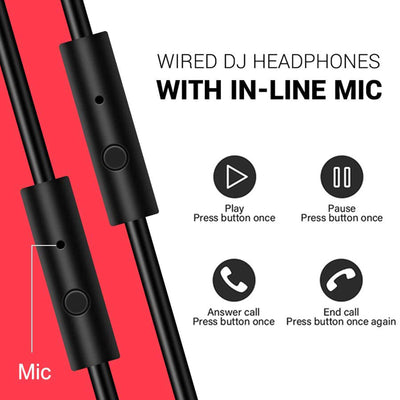 OneOdio Studio Gaming Wired Headphones, Black/Red & bopmen USB Wired Headphones